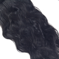Extensions de cheveux humains vierges 100% Remy, qualité 12A, ondulation naturelle, tissage chinois, queue de cheval enveloppante couleur naturelle qualité 9A et 7A