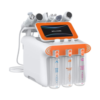 Appareil de beauté Hydra 6 en 1, machine à jet d'oxygène intelligente pour le visage, portable, H2O2 Hydra Hydro Aqua Peel, hydrodermabrasion, machine faciale