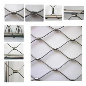 Nhà Máy Trực Tiếp Miễn Phí Mẫu Thép Không Gỉ Dệt Linh Hoạt Đàn Hồi Con Công Lưới Dây Dây Hàng Rào Cáp Lưới - Product Image 4