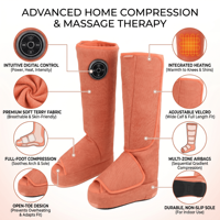 Masseur de pieds et de jambes rechargeable avec vibration, chaleur et pression d'air - Marchez et détendez-vous n'importe où