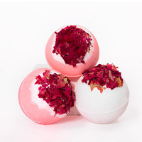 Coffret Cadeau Luxe de Boules de Bain Véganes Artisanales avec Fleurs Séchées de Lavande 110g – Bombes de Bain Effervescentes pour des Bains Relaxants