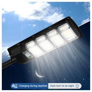 BOYI tout en un extérieur étanche Ip65 qualité intégré 100W 200W 300W Led lampadaire solaire extérieur cour jardin route - Product Image 6