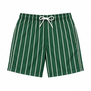 <b>Men's</b> Green Bermuda <b>Shorts</b> Elastic Waist Drawstring Mid Length Sporty Casual Summer Beachwear 100% Polyester Quick Dry - Product Image 1