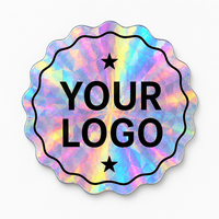 Autocollants holographiques personnalisés, étiquettes de logo de toutes formes pour l'emballage de cadeaux, autocollants de remerciement pour petites entreprises, fournisseur en gros
