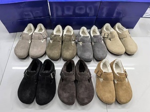 Logo stampato invernale personalizzato morbido e caldo in pelliccia di cotone Flat sandali Birken da <span class=keywords><strong>uomo</strong></span> pantofole in pelle in Stock con Logo per gli uomini - Product Image 5
