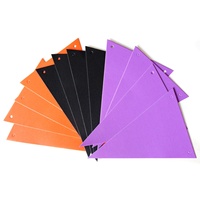 2026 Guirlande triangulaire transfrontalière à thème Halloween et anniversaire, noir, orange, violet, effet nacré, vente en gros