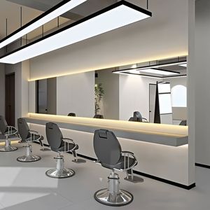 Espejo Minimalista para Salón con Luz, Colgante Horizontal, de Una Sola Cara, para Mobiliario de Peluquería, Uso Comercial - Product Image 1