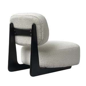 Nordic Style <b>Lounge</b> <b>Chair</b> with Solid Wood Leg Fabric Upholstered Hot Sale for Living Room Apartment Dining and Hotel Use - Product Image 3