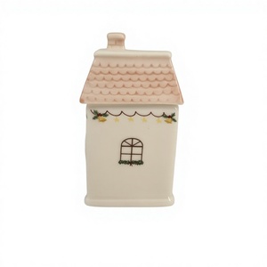 Barattolo <span class=keywords><strong>Spice</strong></span> Village con Coperchio, Contenitore in Ceramica a Forma di Casa, Vasetto in Porcellana per Conservare Sale, Spezie e Zucchero - Product Image 2