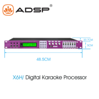 Profesyonel X5/X6 Stereo ses KTV ev Karaoke ses işlemcisi optimum ses kalitesi için güç amplifikatörü