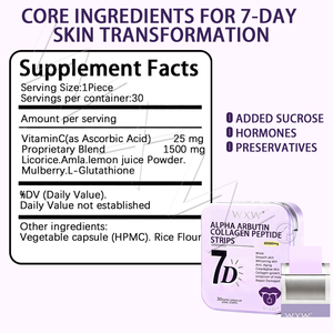 Hot Selling Custom Private Label Collagen Peptide Strips Smooth <b>Clear</b>&Glow <b>Skin</b> Collagen Growth <b>Supplements</b> - Product Image 2