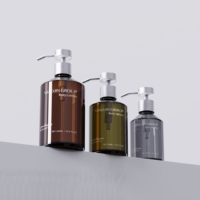 Luxe 200ml 300ml 500ml Lotion transparente savon liquide lavage des mains vaisselle bouteille de savon douche shampooing presse pompe bouteille en verre avec pompe