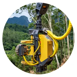 wood harvester head eucalyptus tree cutting machine log timber logging machine for excavator