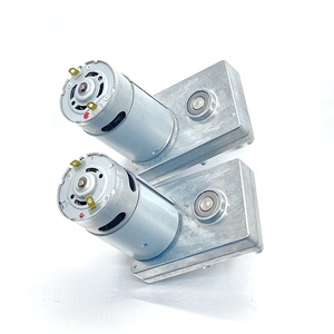 Motor de CC <span class=keywords><strong>555</strong></span> de 24V/12V con Marco de Aluminio Cepillado, Imán Permanente, Bajo Ruido, Caja de Reducción de Engranajes Rectos para Robot Aspirador y Cubo de Basura Inteligente - Product Image 1