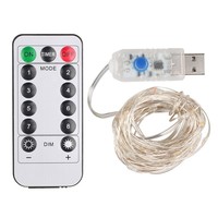 Guirlande lumineuse LED 3D USB étanche, petite, clignotante, à intensité variable, avec télécommande, boîte à piles, décoration de vacances suspendue, moderne