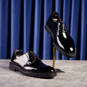 Scarpe Eleganti da Uomo, Calzature Moda <span class=keywords><strong>Baita</strong></span> Lucide, Scarpe in Pelle di Vacchetta Traspirante di Grande Taglia per Uomo - Product Image 1