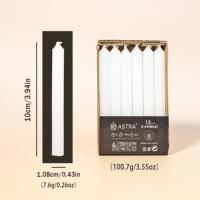 Bougies en cire blanches pointues longues pour cérémonies de mariage, éclairage domestique et décoration de table à manger