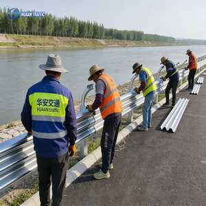 Barrière de sécurité routière en acier ondulé H1W2 certifiée AASHTO M180, galvanisée à chaud, dimensions et prix - Product Image 3