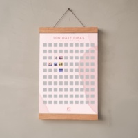 Affiche personnalisée pour la saint-valentin, idée de cadeau pour Couples, liste de seau, défi romantique, 100 Dates, voyage de nuit, à gratter