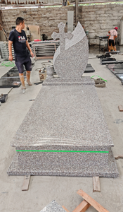 Europäischer <span class=keywords><strong>Grabstein</strong></span> im G664 Braun Star Cross Granit-Design für Friedhöfe und Gedenkstätten - Product Image 3