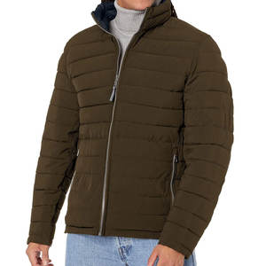 Veste matelassée pour homme de haute qualité, nouvelle collection hiver, col montant, logo frontal, manches longues, vente en gros - Product Image 1