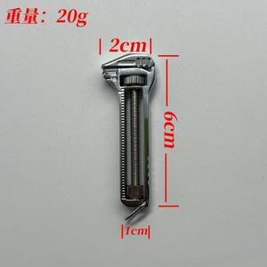 Mini clé à molette ouvre-bouteille en acier inoxydable, outil multifonction réglable, porte-clés, longueur 9.6cm, pour le camping et les utilisations d'urgence - Product Image 3