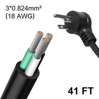 Câble d'alimentation personnalisé 3 broches 220V 10A, rallonge électrique avec conducteur en cuivre pur, isolation PVC, pour appareils électroménagers et prises PDU
