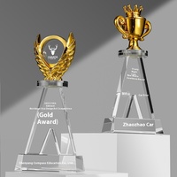 2025 trophée en cristal personnalisé pour les trophées de plaque de médaille d'entreprise militaire créative d'anciens combattants