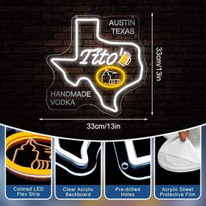 Letrero de Neón de <span class=keywords><strong>Vodka</strong></span> para Decoración de Pared - Letrero de Neón Personalizado con LED Acrílico Alimentado por USB para Decoración de Pared de Bar de Cerveza - Product Image 4