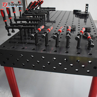 Meja Las Fleksibel 3D Heavy Duty dengan Jig dan Fixture D28 D16 Platform Pengelasan untuk Perbaikan Logam DIY & Penggunaan Pabrik