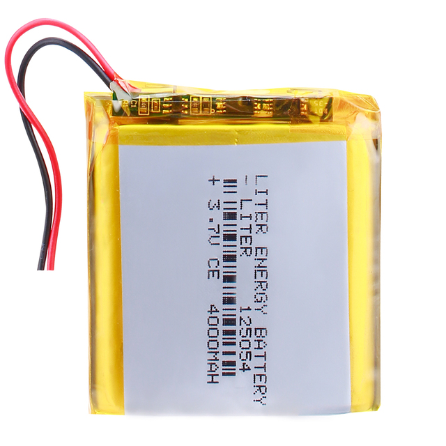 3.7V 4000mAh 125054 Lithium Polymer Rechargeable Battery for GPS Power Bank Speaker Laptop