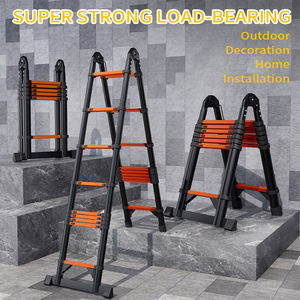 Échelle en acier multi-usage télescopique pliable et extensible de 2,6 m à 7 m <span class=keywords><strong>pour</strong></span> une utilisation à la maison et en extérieur avec verrou de sécurité - Product Image 6