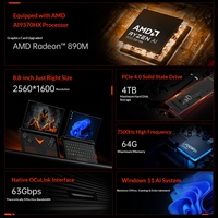 Laptop Mini OneXPlayer G1 2025 Perangkat Genggam Gaming Baru AMD Ryzen AI 9 HX 370 Toko Resmi Utama Layar Portabel Ringan