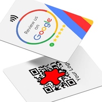 Carte de paiement NFC personnalisée avec logo CR80 en PVC, NTAG213 13,56 MHz, étanche, avec code QR programmable