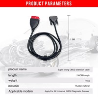 Cable OBD2 Universal KONNWEI para Herramientas de Diagnóstico OBD2/EOBD Konnwei KW850/ KW851/ KW808/ KW860/ KW870