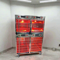 Cage de thérapie vétérinaire en acier inoxydable 304, unité d'isolement de soins intensifs, chenil chauffant pour clinique vétérinaire, pour chiens, chats et grands animaux