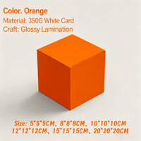 Boîte en carton carrée unie DIY, épaissie, colorée, universelle, vide, pour emballage cadeau ou boîte mystère, pour les fêtes, vente en gros, en stock