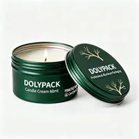 Pot en métal durable de 25 ml, 70 ml, 90 ml pour bougie avec couvercle, emballage en aluminium élégant