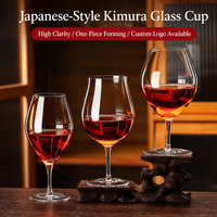Verre à vin en cristal bordeaux de style japonais, haute transparence, à pied haut, pour restaurant, hôtel, avec logo personnalisé, vente en gros