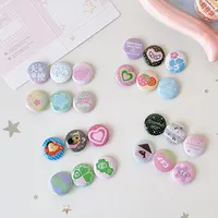 Lot de 6 badges miniatures en fer blanc à motif dessin animé, broches pour sac Ita, accessoires de décoration kawaii pour journal, épingles mignonnes pour filles, cadeau