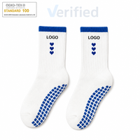 Chaussettes de Pilates antidérapantes en tricot avec logo personnalisé pour adultes et enfants, chaussettes de yoga respirantes en coton pour le printemps