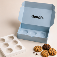 Boîte à biscuits personnalisée de qualité alimentaire avec insert en papier, emballage pour pâtisserie, biscuits, desserts avec logo