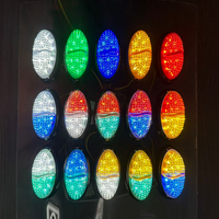 Nouvelles feux de gabarit latéraux ovales à 12 LED de haute qualité, blanc et rouge, ENSAITE DH-108 pour remorque et camion