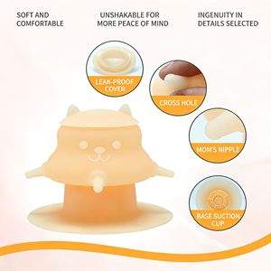 Bol d'alimentation pratique en silicone de qualité alimentaire avec ventouse, multi-tétines, antidérapant, étanche, à motif uni, pour chat, chien, bébé, animal de compagnie - Product Image 3