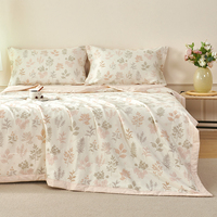 Couette Alenhome 100% Coton Chaude et Rafraîchissante pour Climatisation, Lavable, Simple, Patchwork, Simple/Double, Fine, pour l'Été
