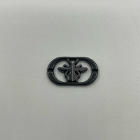 Badge métallique ovale creux anti-corrosion écologique en forme d'abeille, matériel de gros pour accessoires de vêtements, chapeaux et sacs DIY