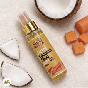 Aceite Corporal Shea Tradition Orgánico de Zanahoria, Coco y Karité 100mL, Hidratación Duradera y Aceite de Masaje para Todo Tipo de Piel - Product Image 3