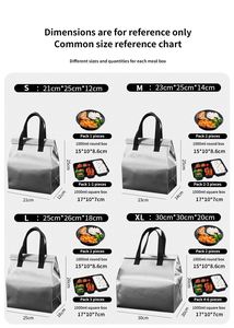 Sacs isothermes personnalisés en coton perlé non tissé, sacs d'emballage jetables pour la restauration rapide, le thé au lait, le traiteur, et les sacs fourre-tout pour le pain - Product Image 4