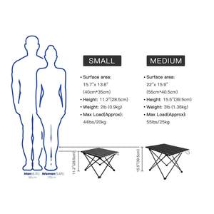 Mini mesa de aluminio ligera Moonlence, portátil para mochileros y camping en la playa, muebles plegables para exteriores - Product Image 6
