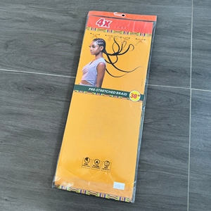 Treccine Sintetiche all'Uncinetto per Donne <span class=keywords><strong>Nere</strong></span>, Capelli Yaki Pre-stirati per Intrecciare, Extension per Capelli Africani Ez Braids 4X 38 Pollici 240g - Product Image 4